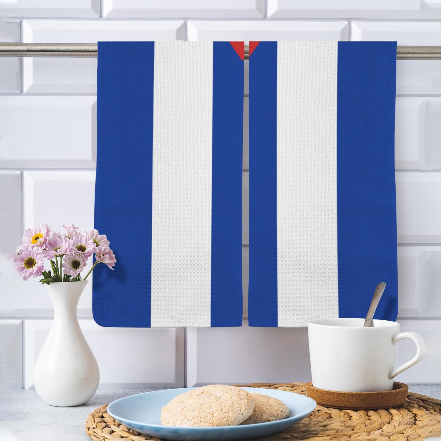 Cuba Flag Inspired Kitchen Towel 40X60cm (Pack of 2) (Made in the USA)