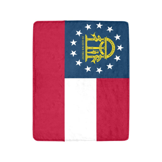 Georgia flag blanket by Luv My Flag, bold colors.