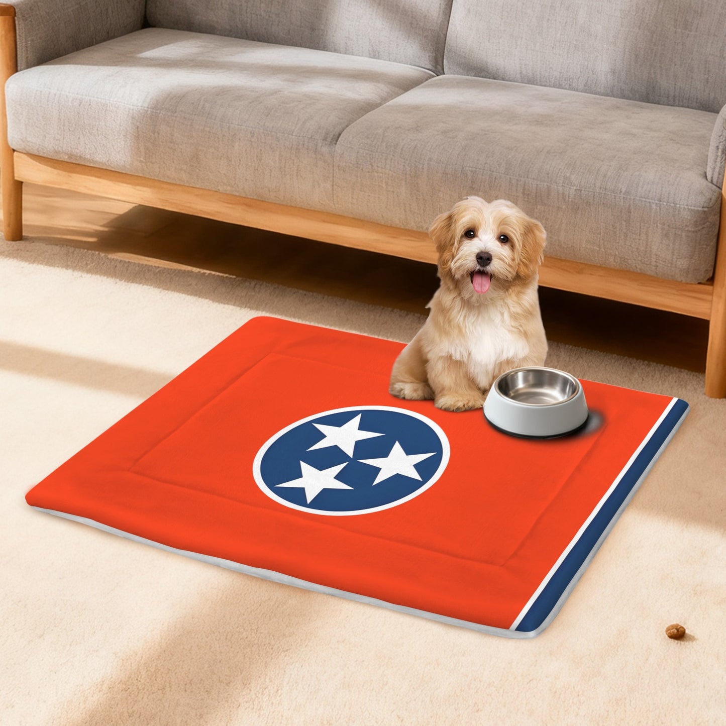 Tennessee Flag Inspired Pet Mat 25x18inch (Made in the USA)