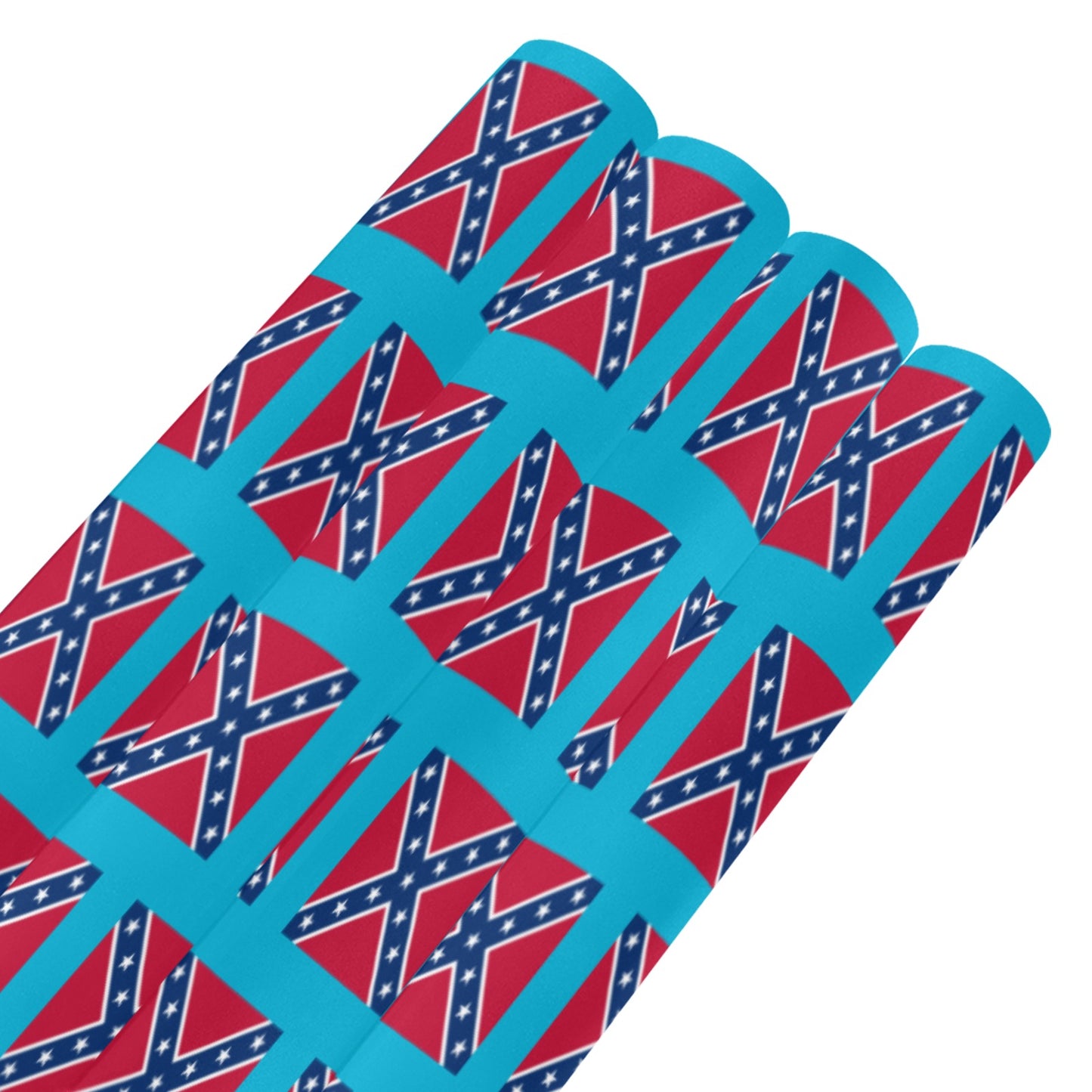 Confederate States Battle Flag Inspired Custom Gift Wrapping Paper 58"x 22.5" (4 Rolls)
