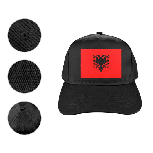 Albania Flag Inspired Baseball Cap | Printed in the  USA