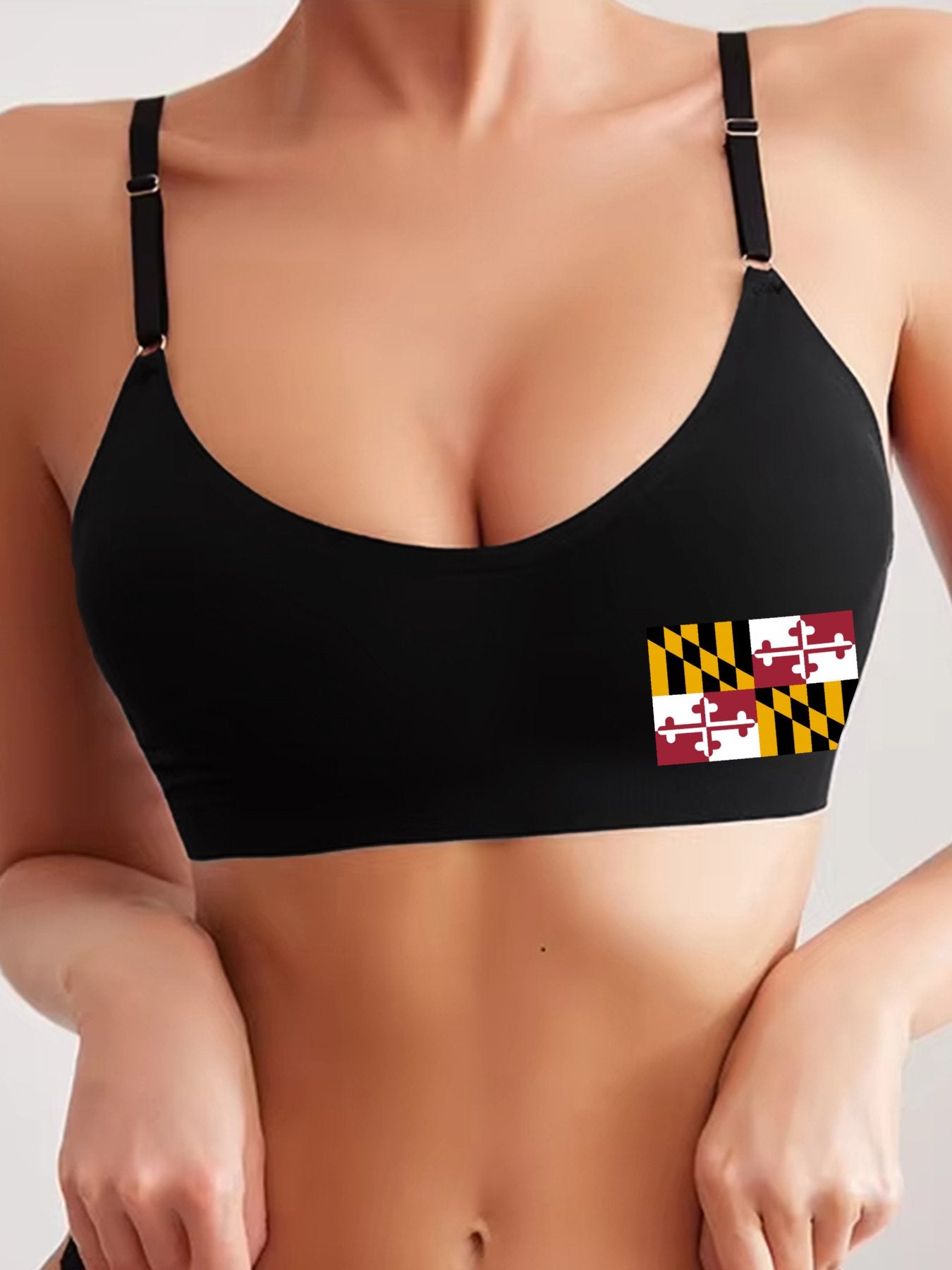 Maryland Flag Women's Seamless Bra | Ships from USA