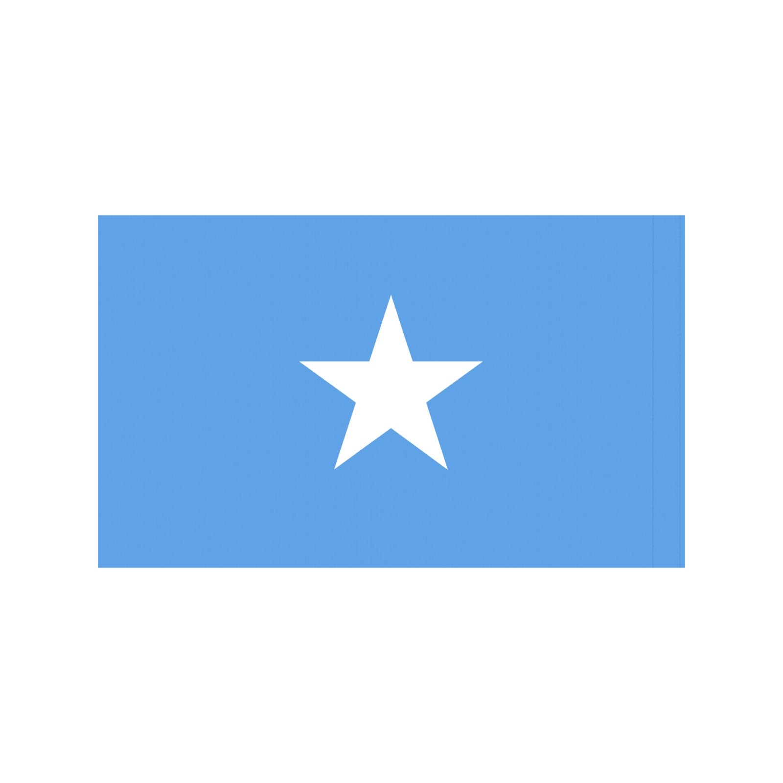 Luv My Flag: Blue flag with white star center.