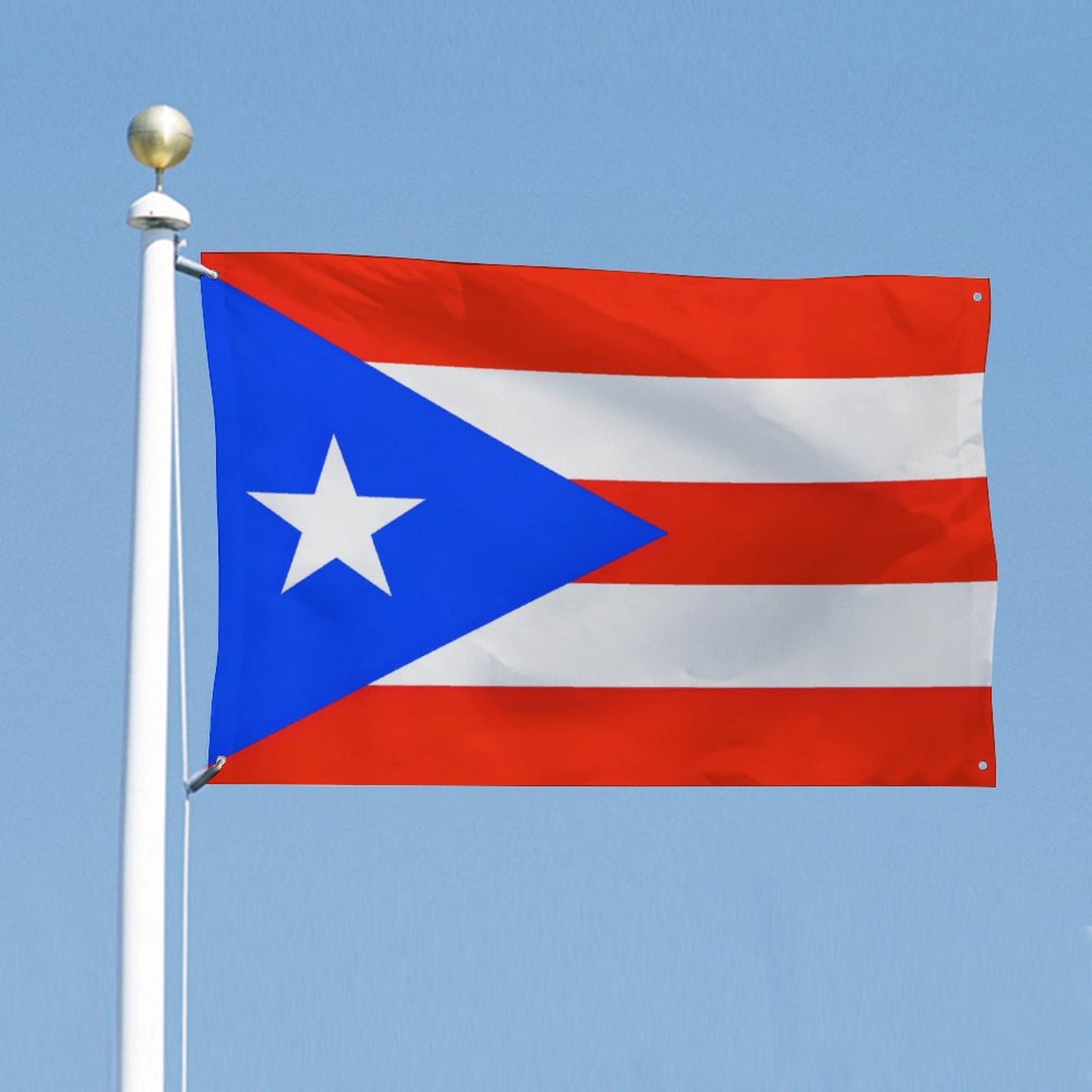 Puerto Rico Flag Inspired Wall Mount Flag with Four Grommets (35x59 in)