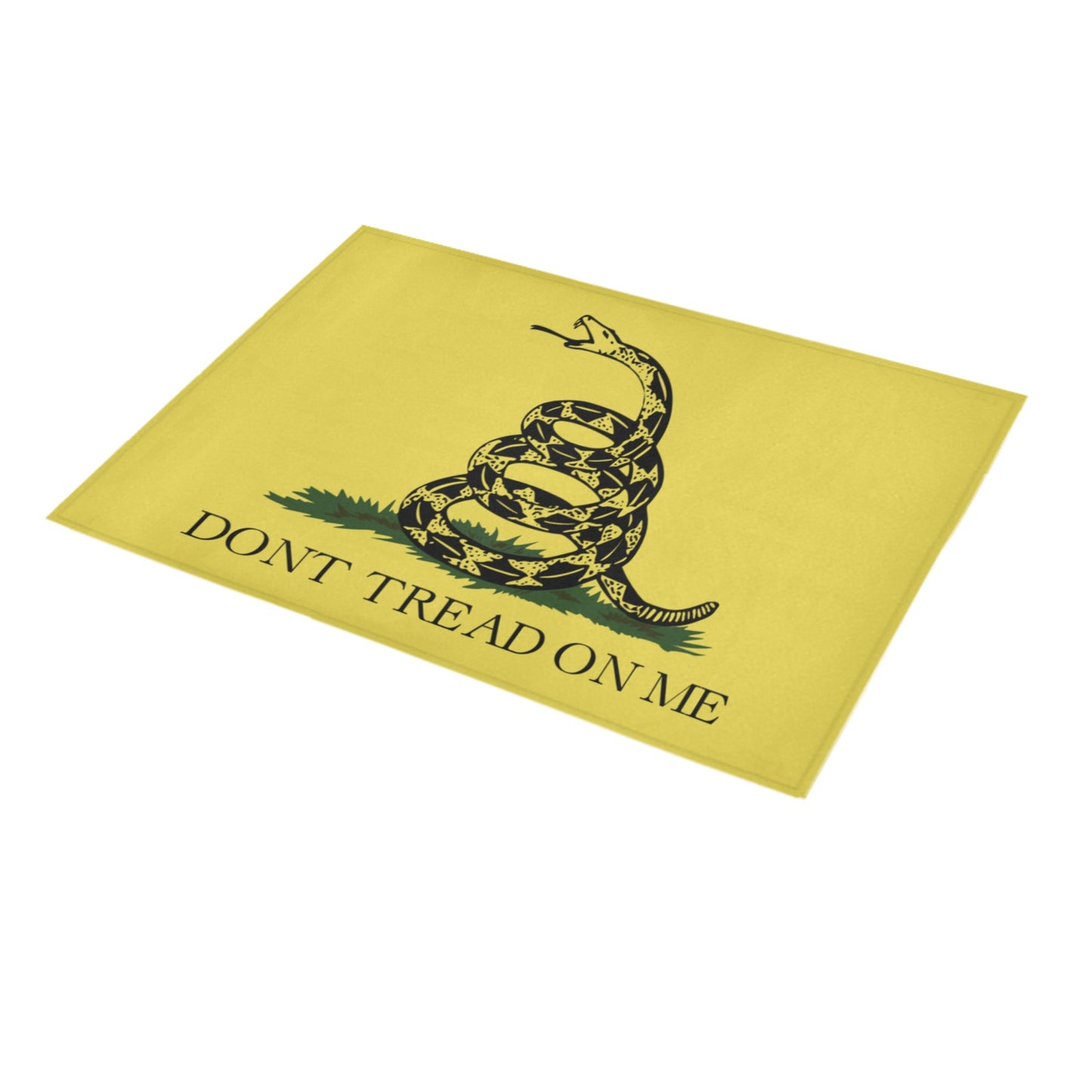 Gadsden Flag Inspired Doormat 30" x 18" (Sponge Material)