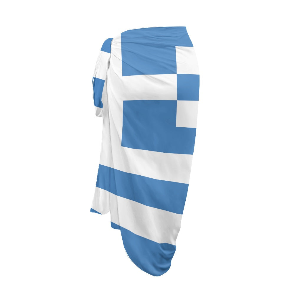 Greece Flag Inspired Bikini Cover-Up
