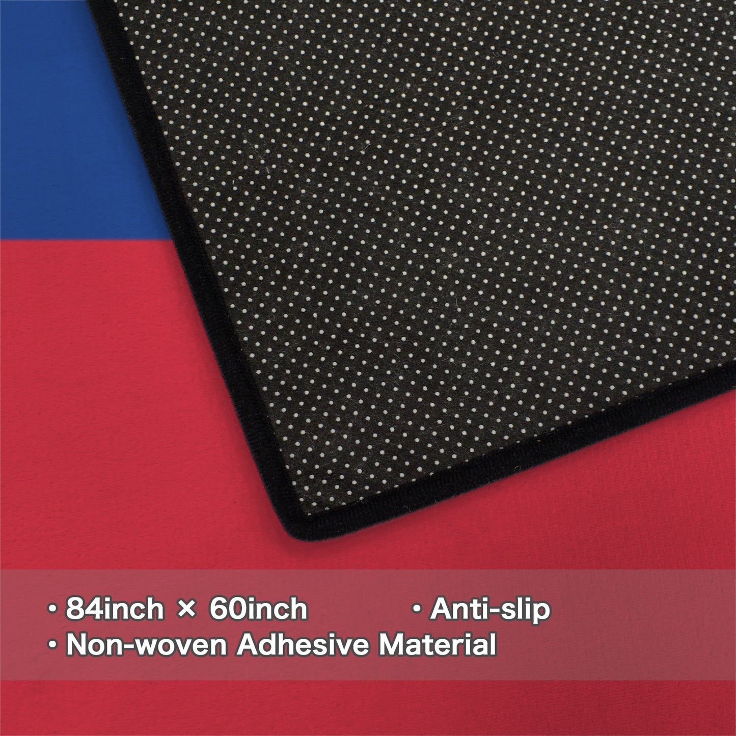 Samoa Flag Inspired 84x60 Inch Area Rug with Black Binding (Made in the USA)