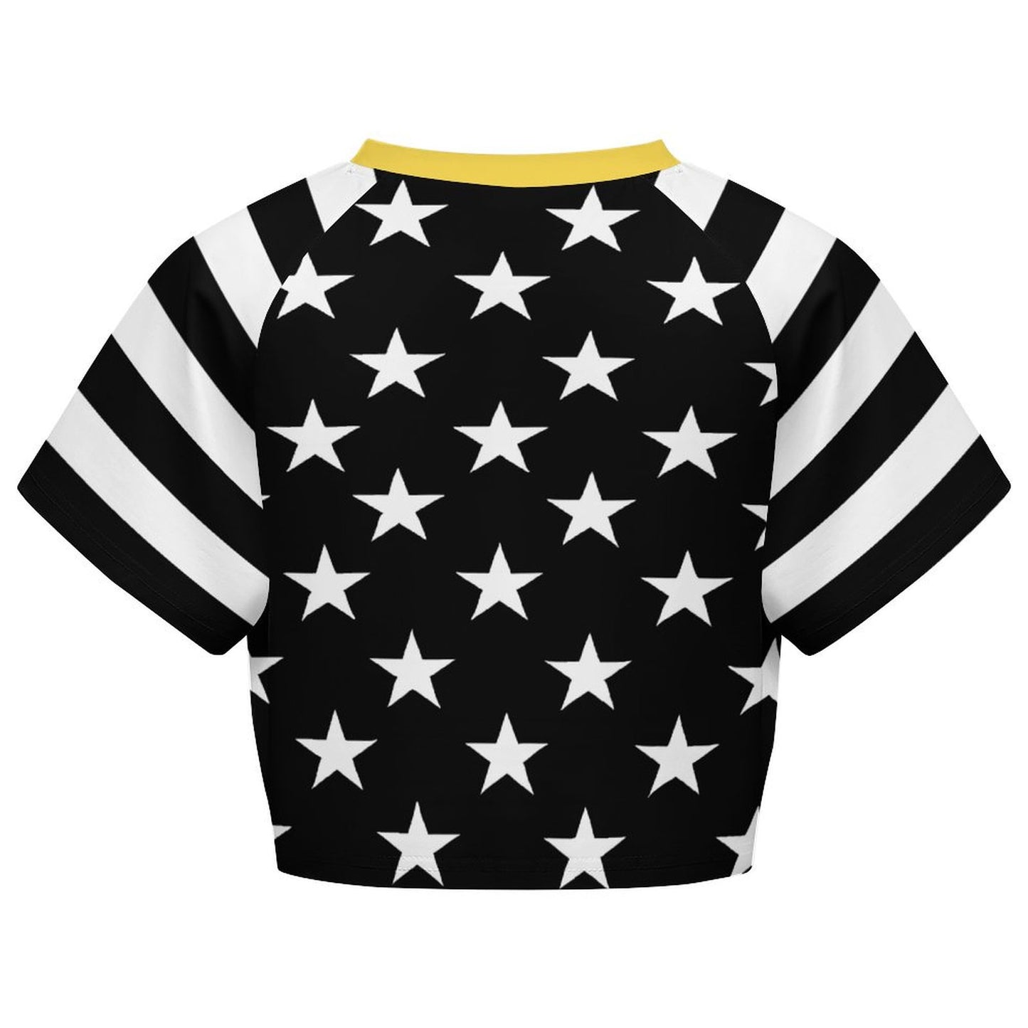 Thin Gold Line Flag Inspired Women's Cropped Shirt