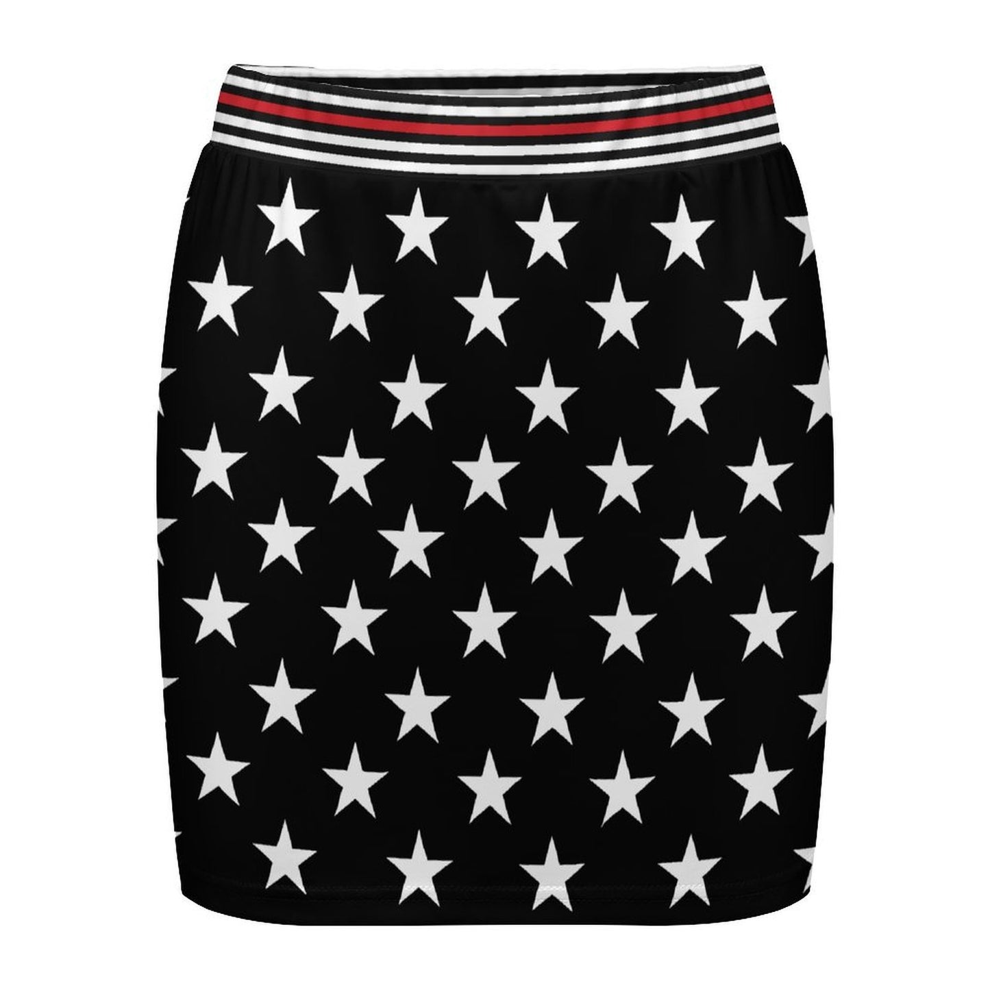 Thin Red Line Flag Inspired Women's Mini Skirt