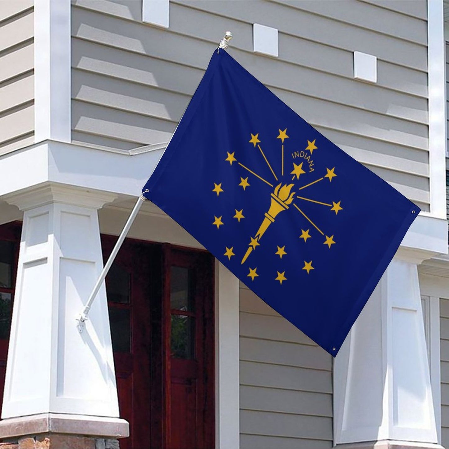 Indiana Flag Inspired Wall Mount Flag with Four Grommets (35x59 in)
