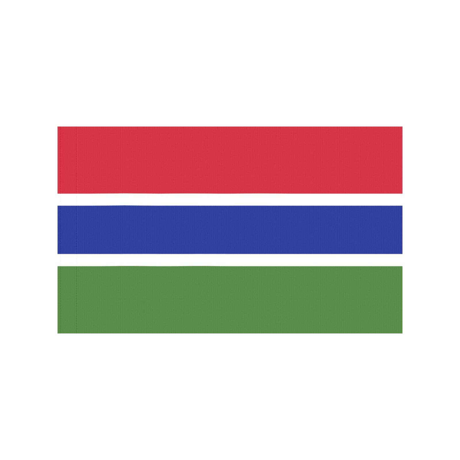 Red, blue, green striped flag with white borders, Luv My Flag.