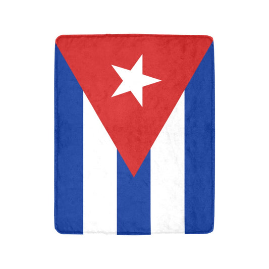 Cuban flag blanket by Luv My Flag, vibrant colors.