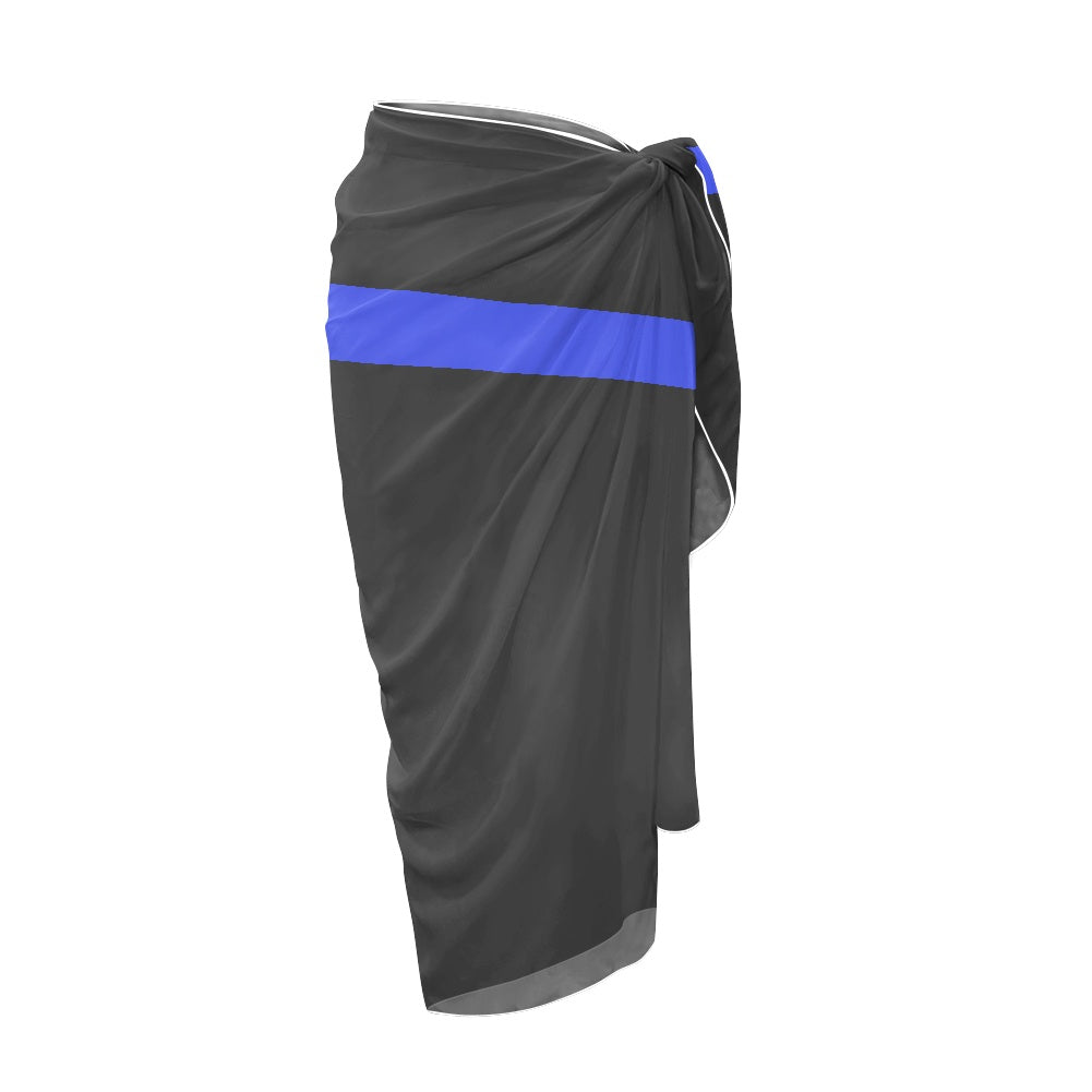 Thin Blue Line Flag Inspired Bikini Cover-Up Style-2