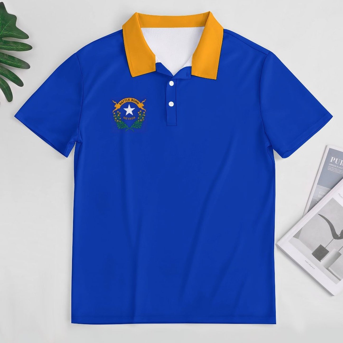 Nevada Flag Inspired Women's Straight Fit Polo Shirt