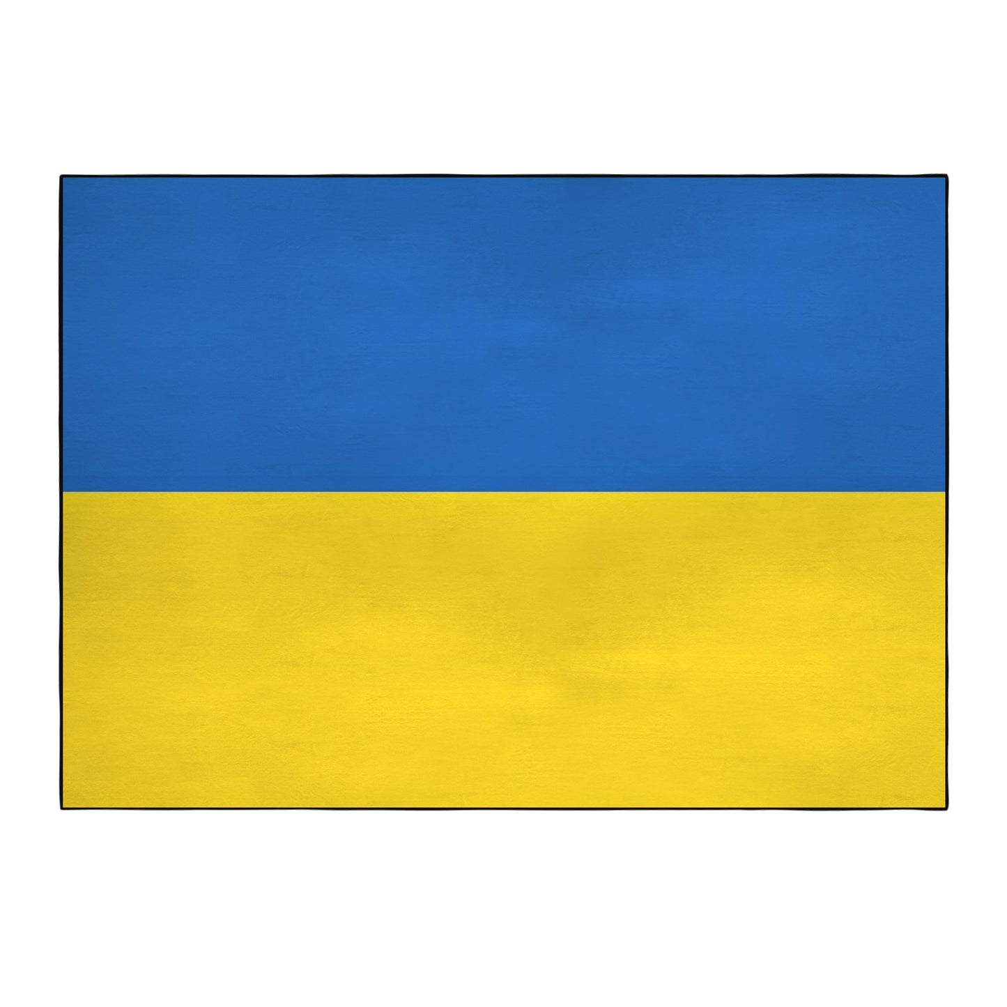 Ukraine Flag Inspired 84x60 Inch Area Rug with Black Binding (Made in the USA)
