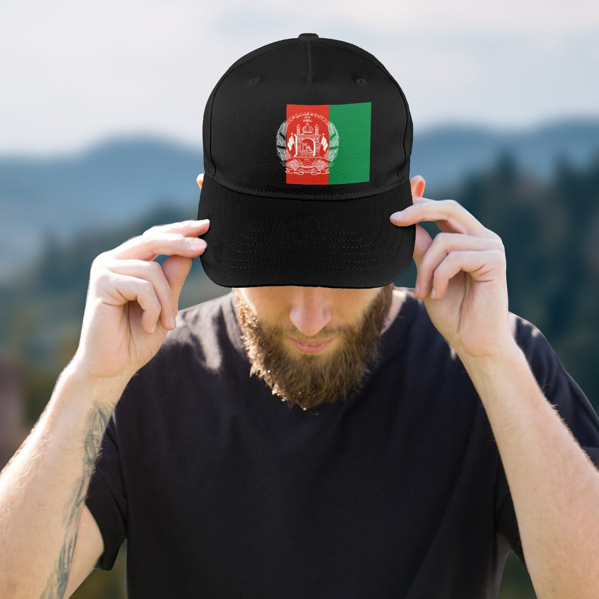 Afghanistan Flag Inspired Baseball Cap | Printed in the USA