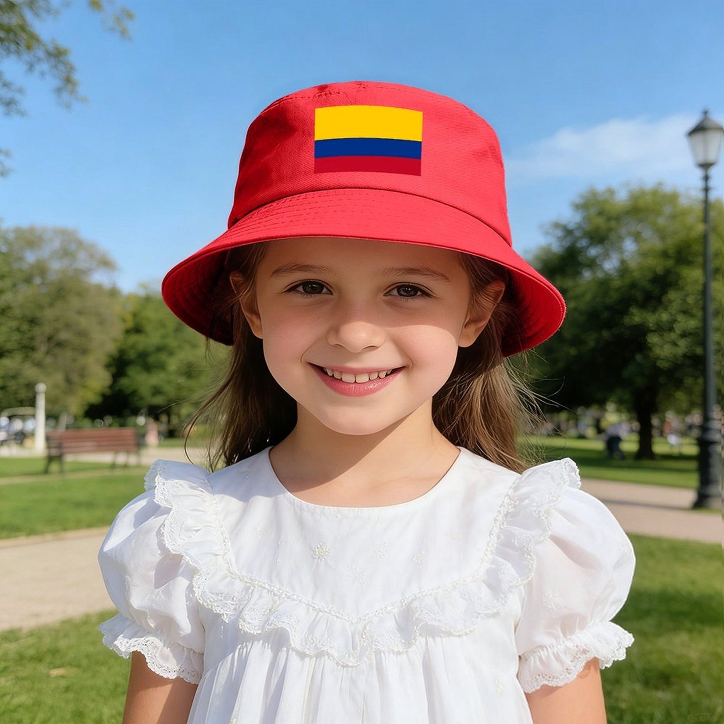 Colombia Flag Inspired Kids’ Bucket Hat | Ships from USA
