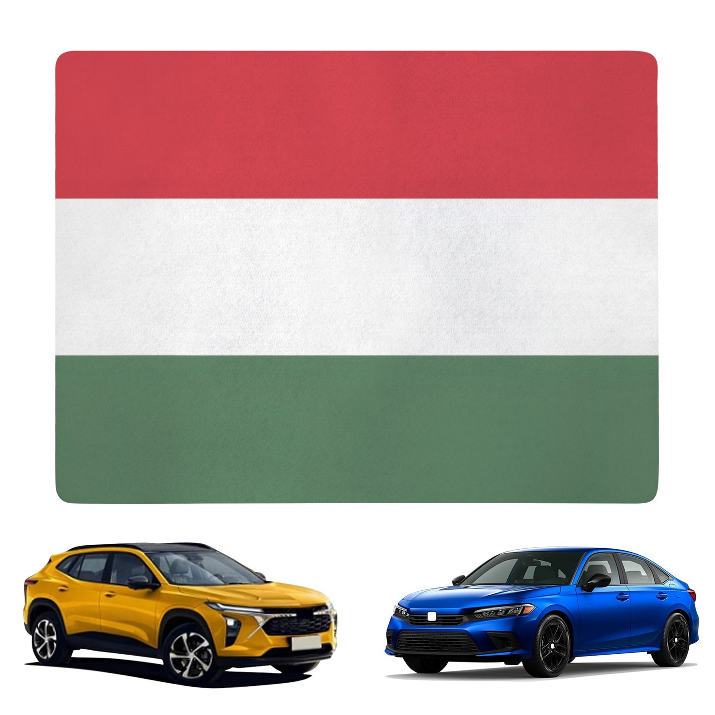 Hungary Flag Inspired Car Trunk Mat 100 × 75 cm / 39.4 × 30 in Printed in the USA