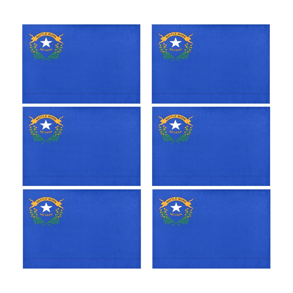 Nevada Flag Placemats 12" x 18" (Set of 6)
