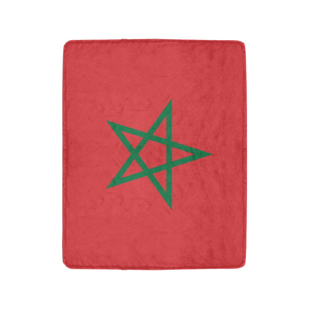 Red blanket with green star by Luv My Flag.