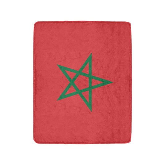 Red blanket with green star by Luv My Flag.