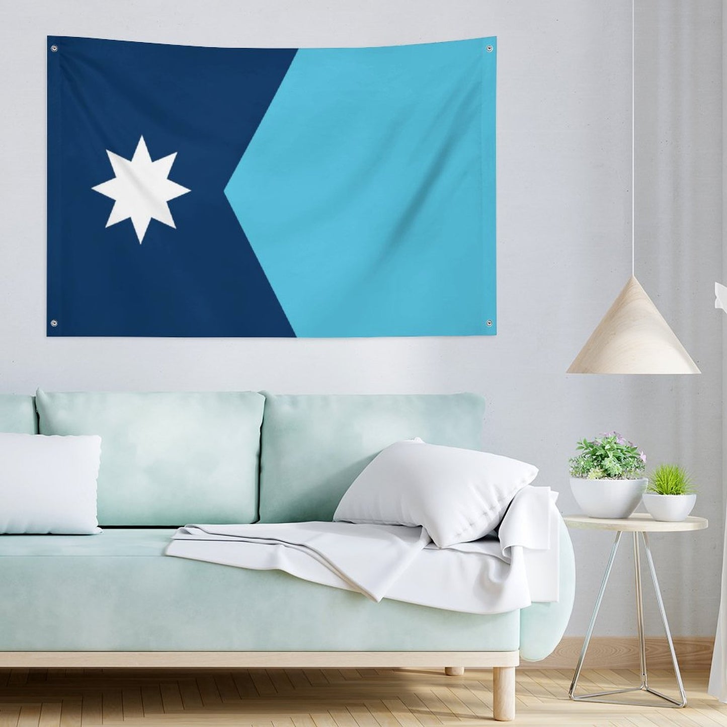 Minnesota (current)Flag Inspired Wall Mount Flag with Four Grommets (35x59 in)