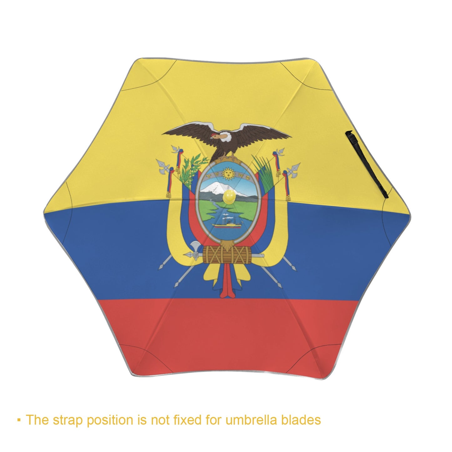 Ecuador Flag Inspired Kids Safe Round Corner Umbrella
