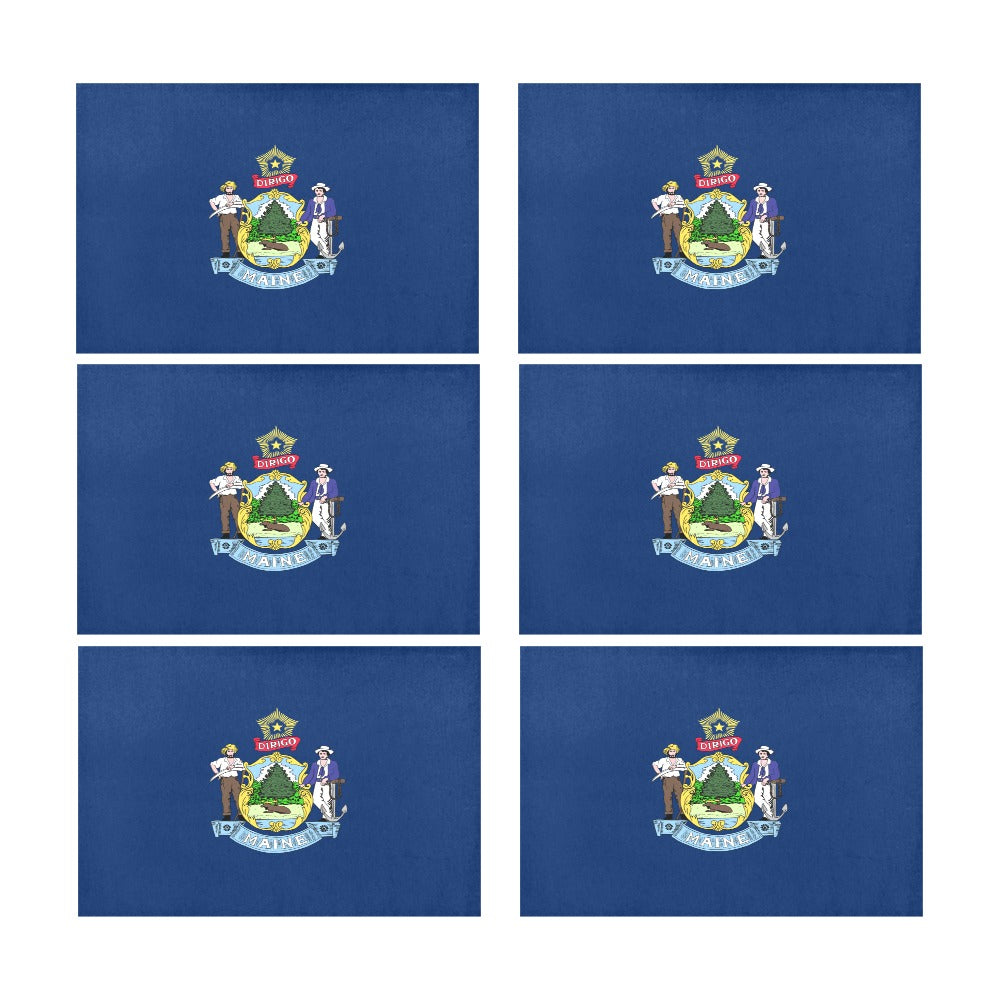 Maine Flag Placemats 12" x 18" (Set of 6)