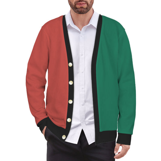 Mexico Flag Inspired Men's Cardigan