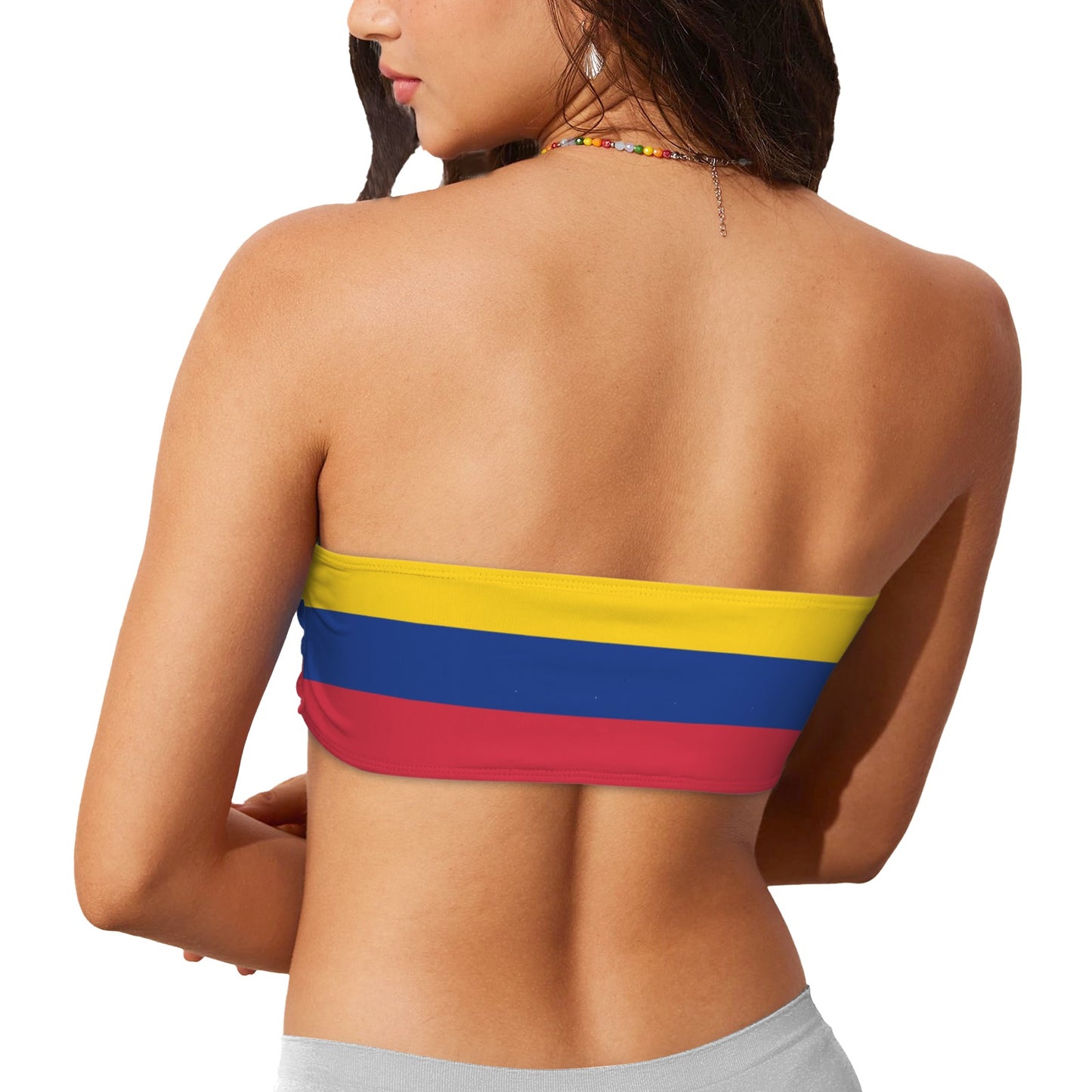 Venezuela Flag Inspired Bandeau Tube Bikini Top