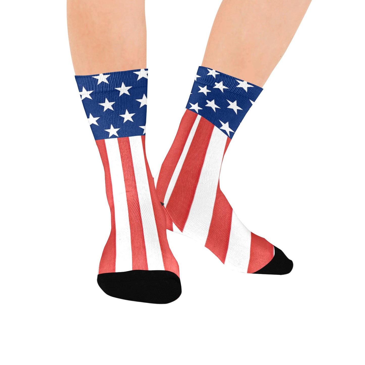 USA/American Flag Inspired Women's Custom  Socks | Ships from USA