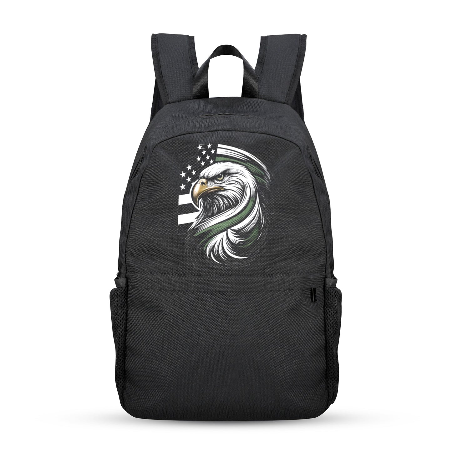 Thin Green Line Flag Inspired Eagle Casual Backpack Printed in the USA