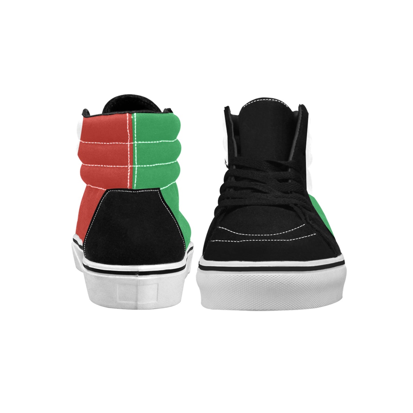 Mexico Flag Inspired Women's High Top Canvas Shoes