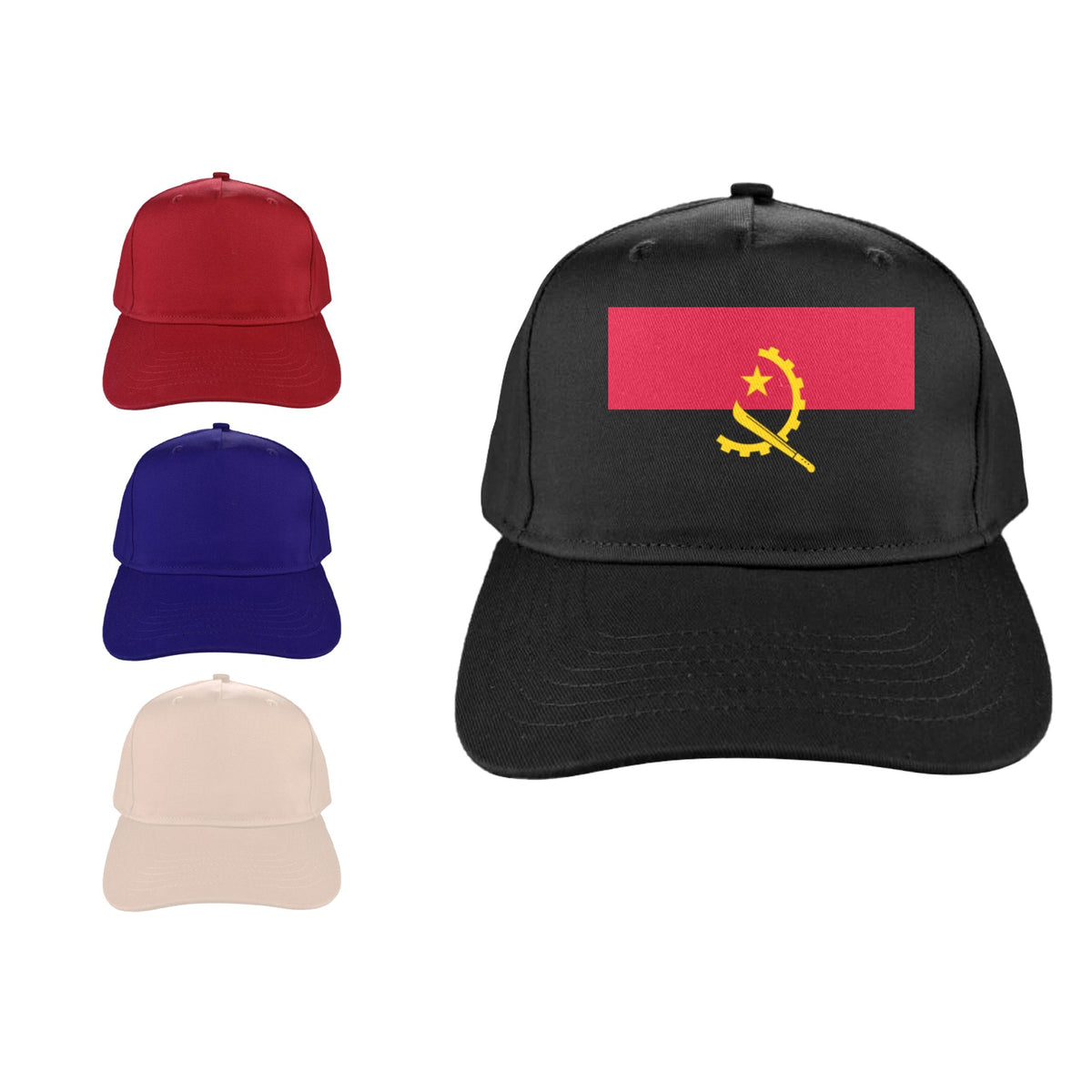Angola Flag Inspired Baseball Cap | Printed in the USA