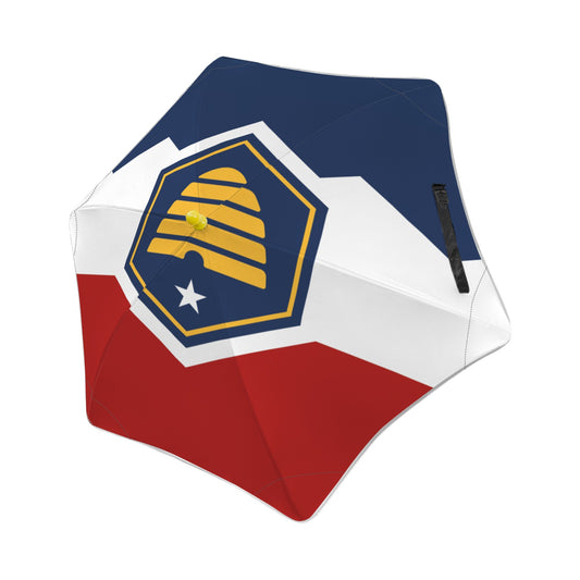Utah Flag Inspired Kids Safe Round Corner Umbrella
