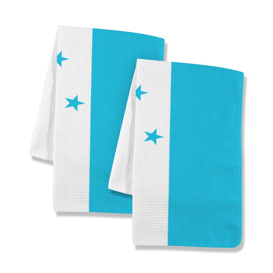 Honduras Flag Inspired Kitchen Towel 40X60cm (Pack of 2) (Made in the USA)