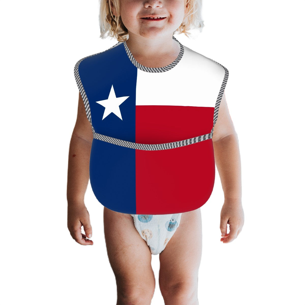 Texas Flag Inspired Baby Bib