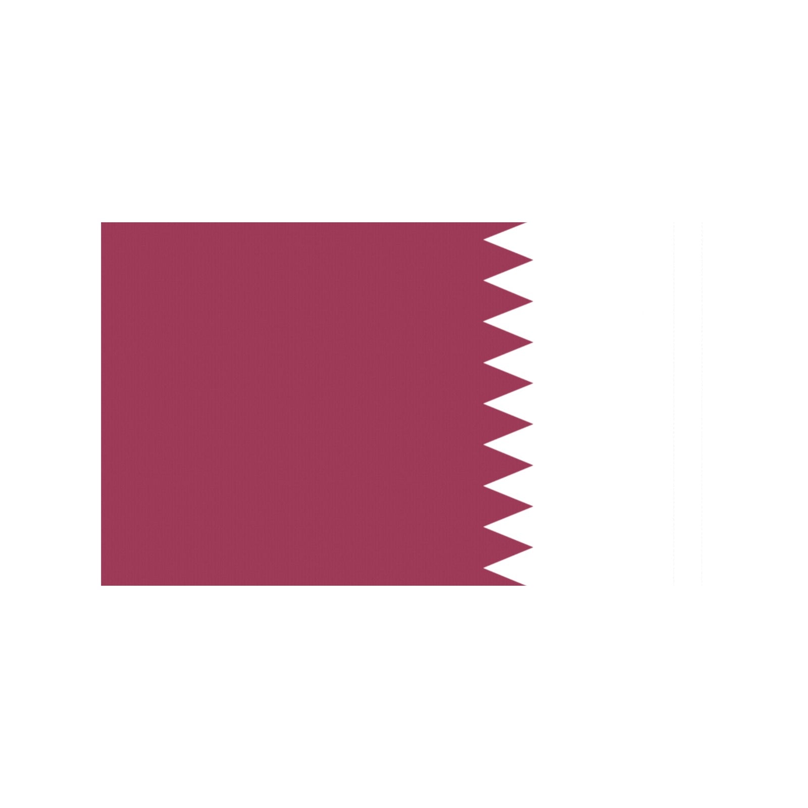 Qatar flag design by Luv My Flag, maroon and white.