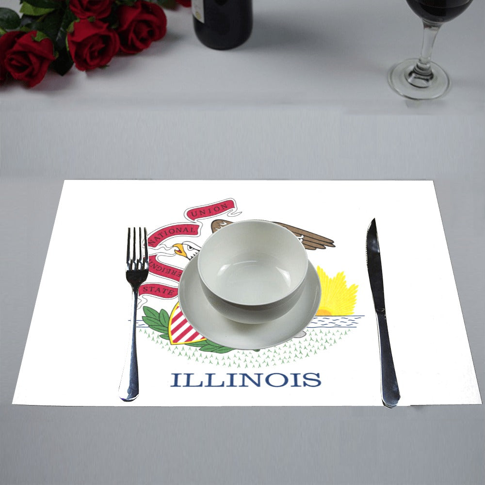 Illinois Flag Placemats 12" x 18" (Set of 6)
