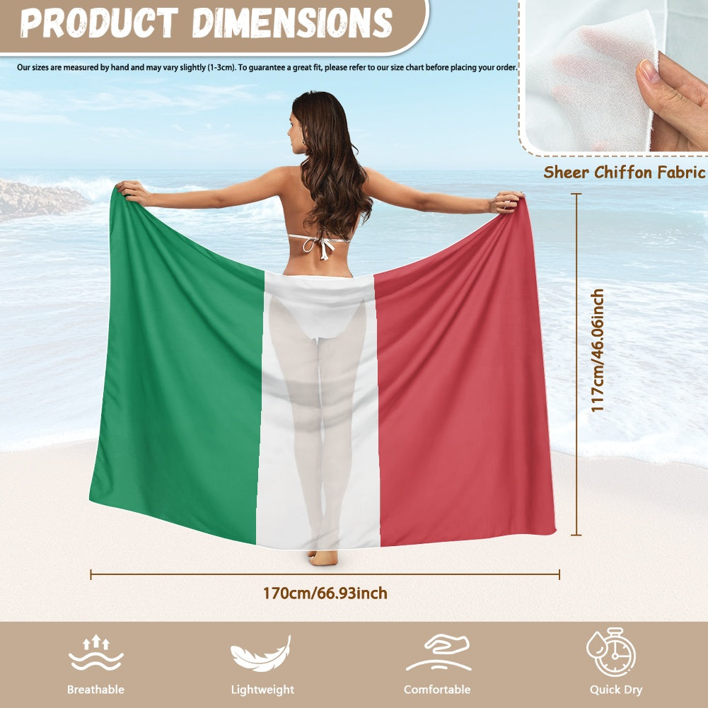 Italy Flag Inspired Bikini Cover-Up