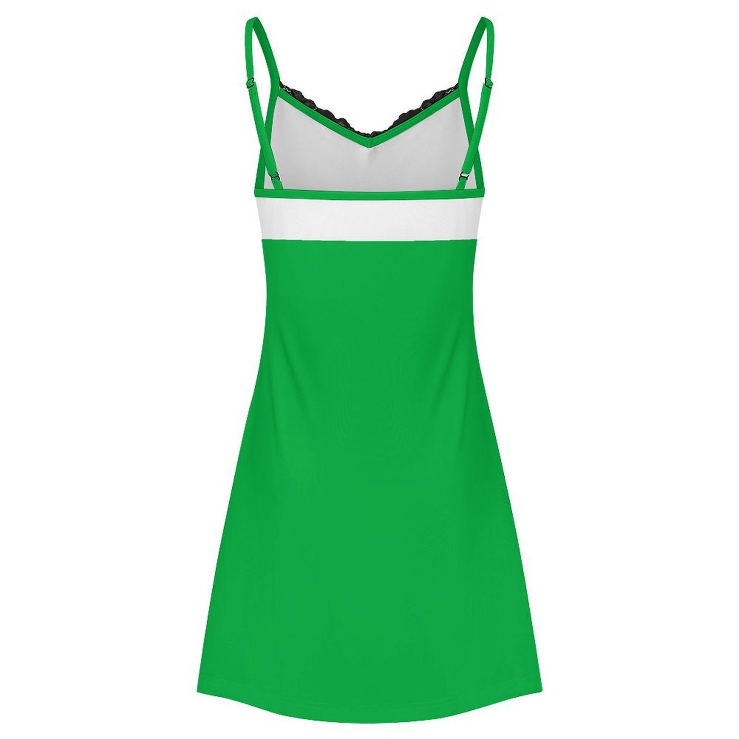 Wales Flag Inspired Women's Lace Slit Cami Pajama Dress