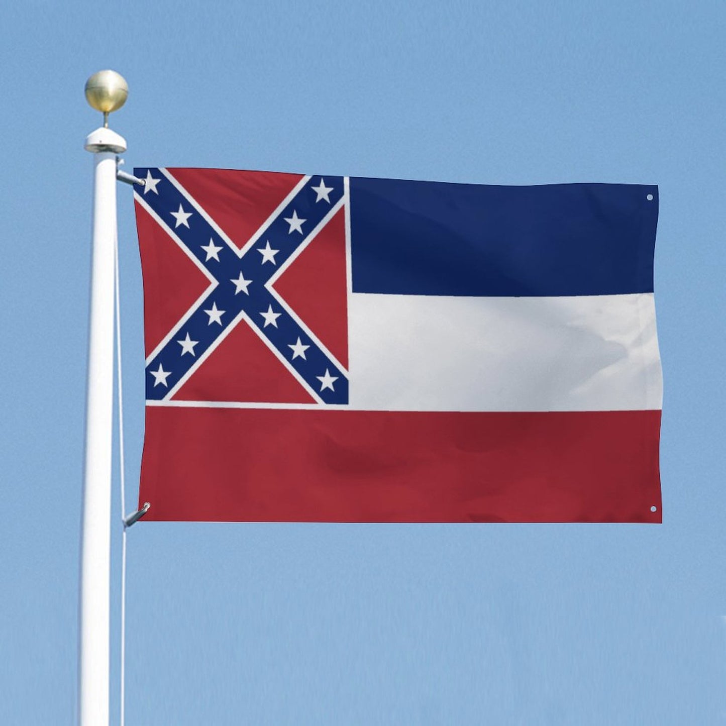 Mississippi (retired) Flag Inspired Wall Mount Flag with Four Grommets (35x59 in)