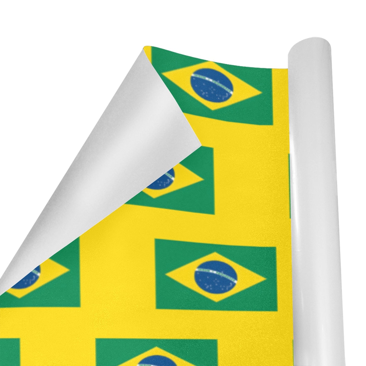 Brazil Flag Custom Gift Wrapping Paper 58"x 22.5" (4 Rolls)