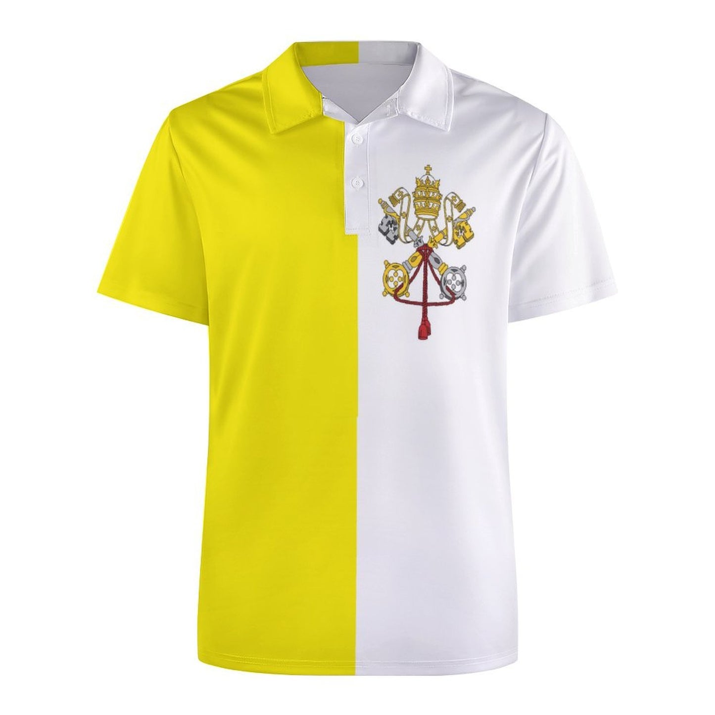 Vatican City Flag Inspired Women's Straight Fit Polo Shirt