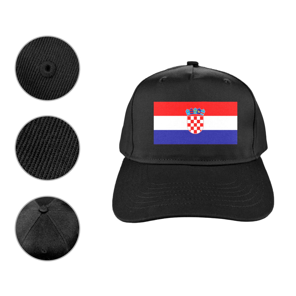 Croatia Flag Inspired Baseball Cap | Printed in the  USA