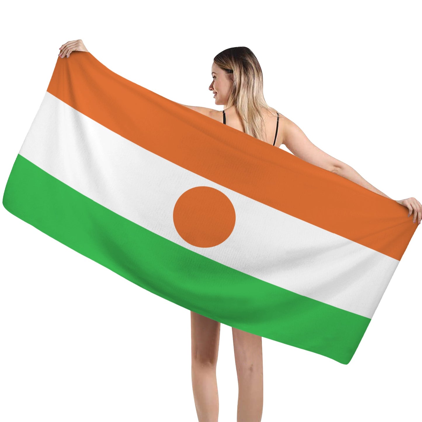 Niger Flag Inspired Custom Bath Towel 29"x58"(Made in USA)