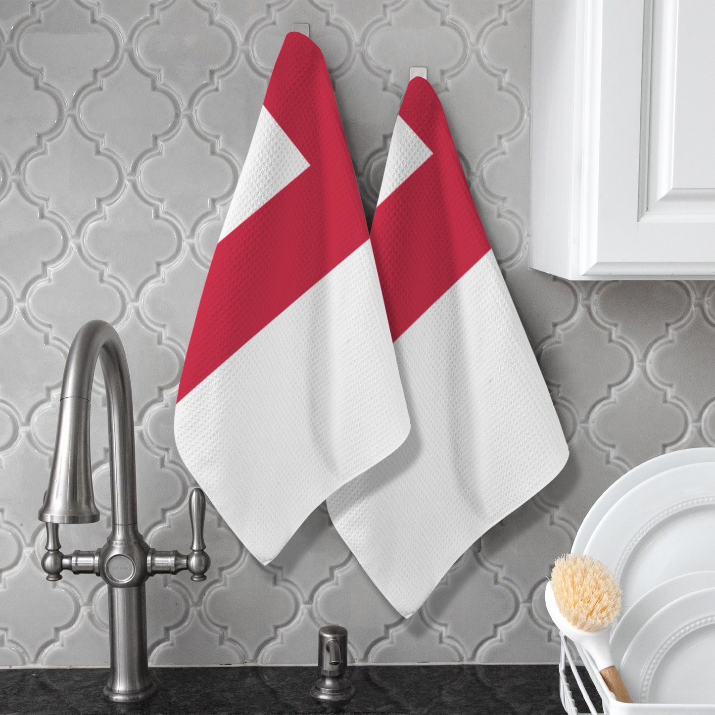 England Flag Inspired Kitchen Towel 40X60cm (Pack of 2) (Made in the USA)