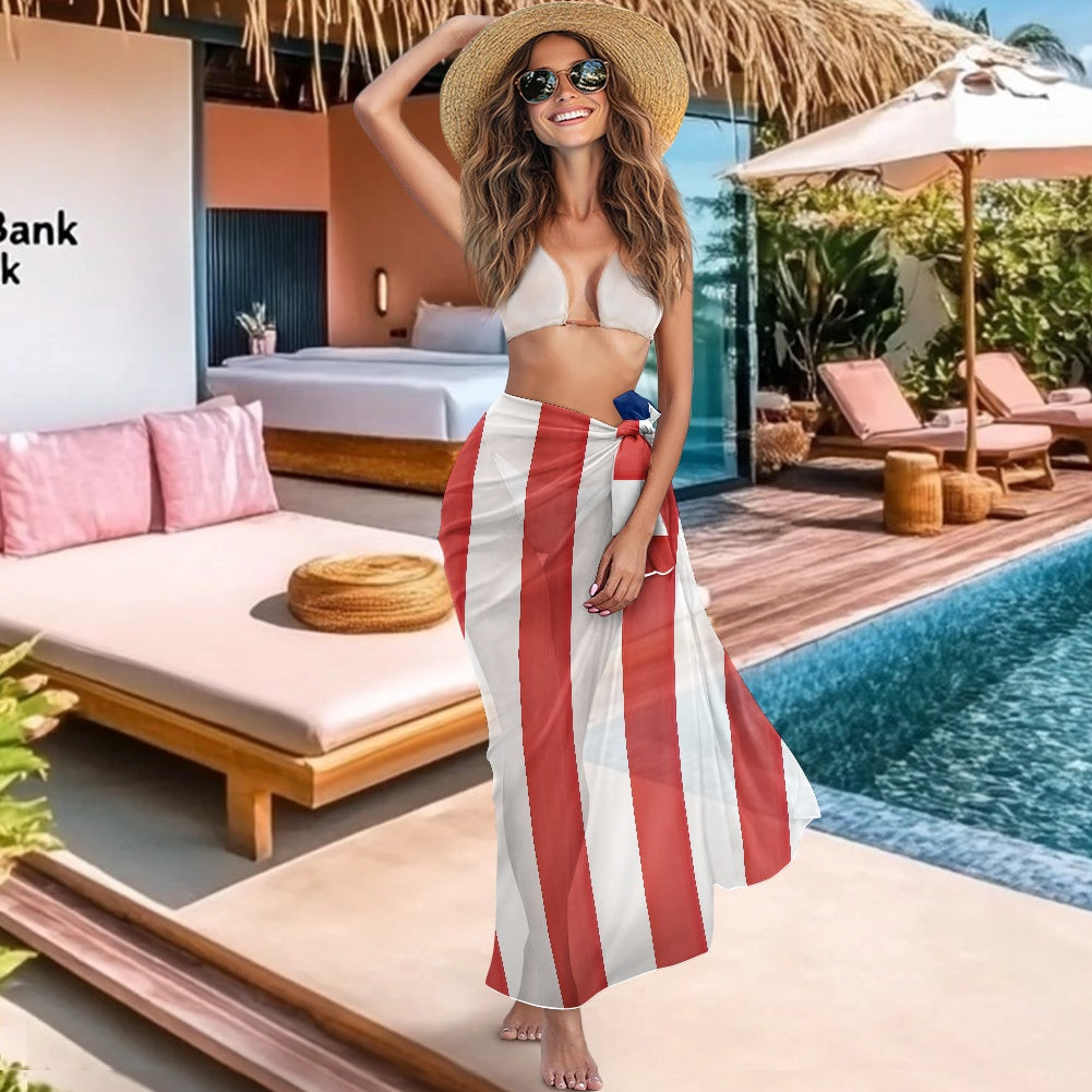 USA/American Flag Inspired Bikini Cover-Up Style-1