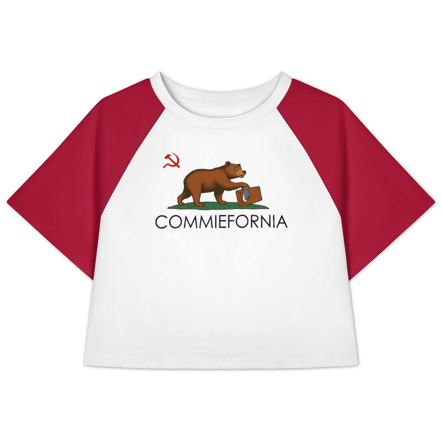 "Commiefornia" (California Flag Inspired) Women's Cropped Shirt