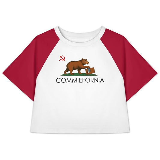 "Commiefornia" (California Flag Inspired) Women's Cropped Shirt